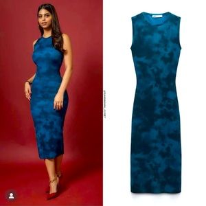 TIE DYE PRINT KNIT DRESS